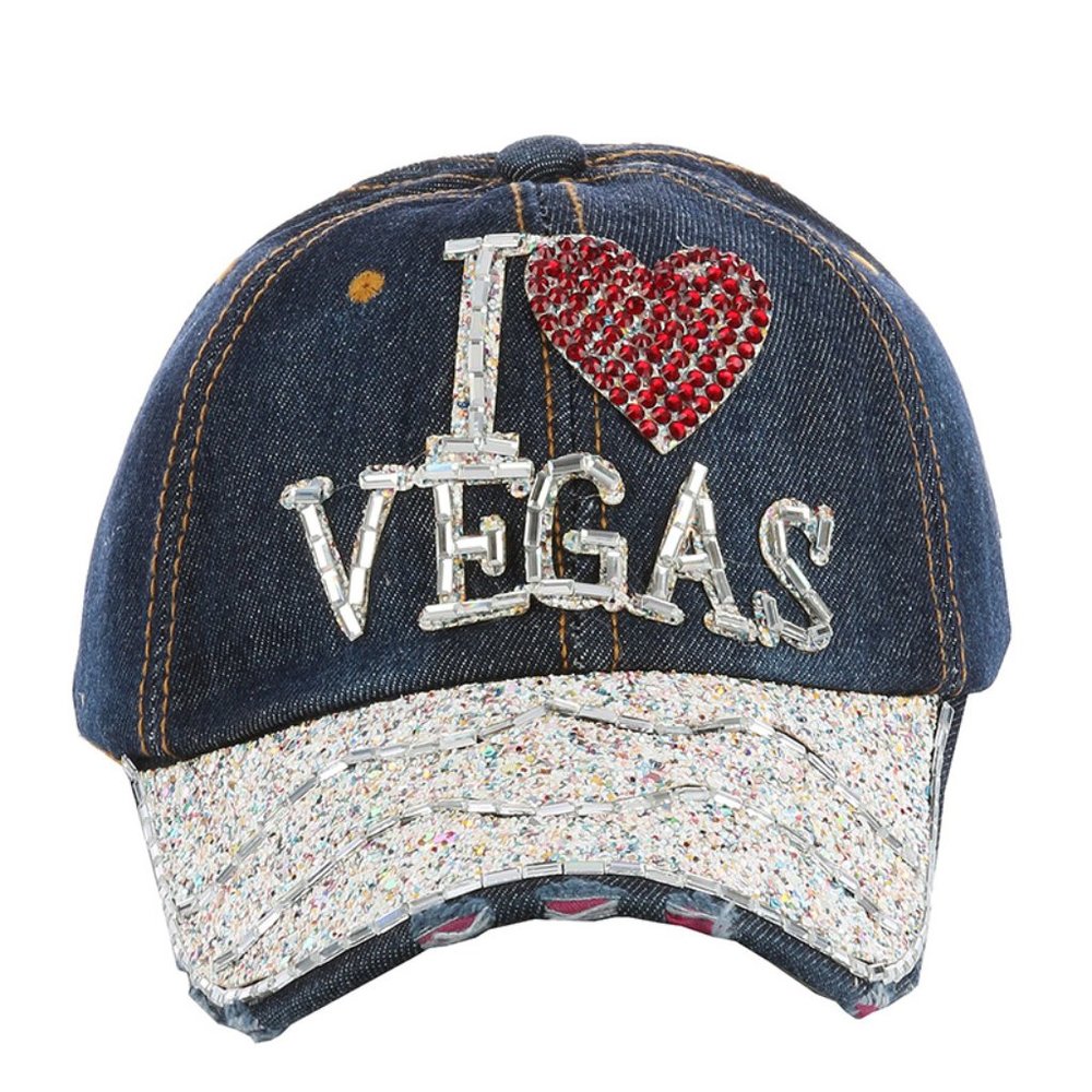 $11   I HEART VEGAS DISTRESSED CAP